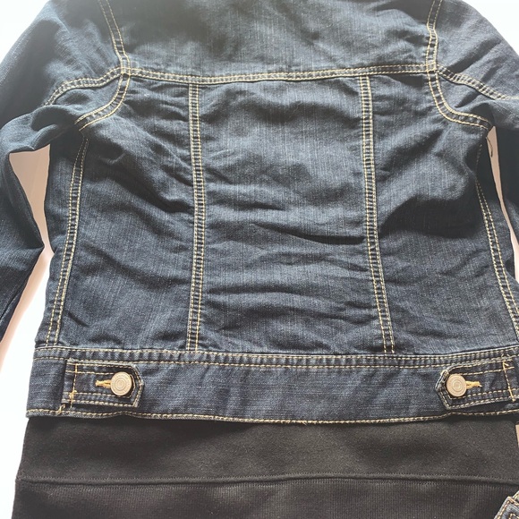 Womans jean jacket with cotton hoodie attached - Picture 2 of 8